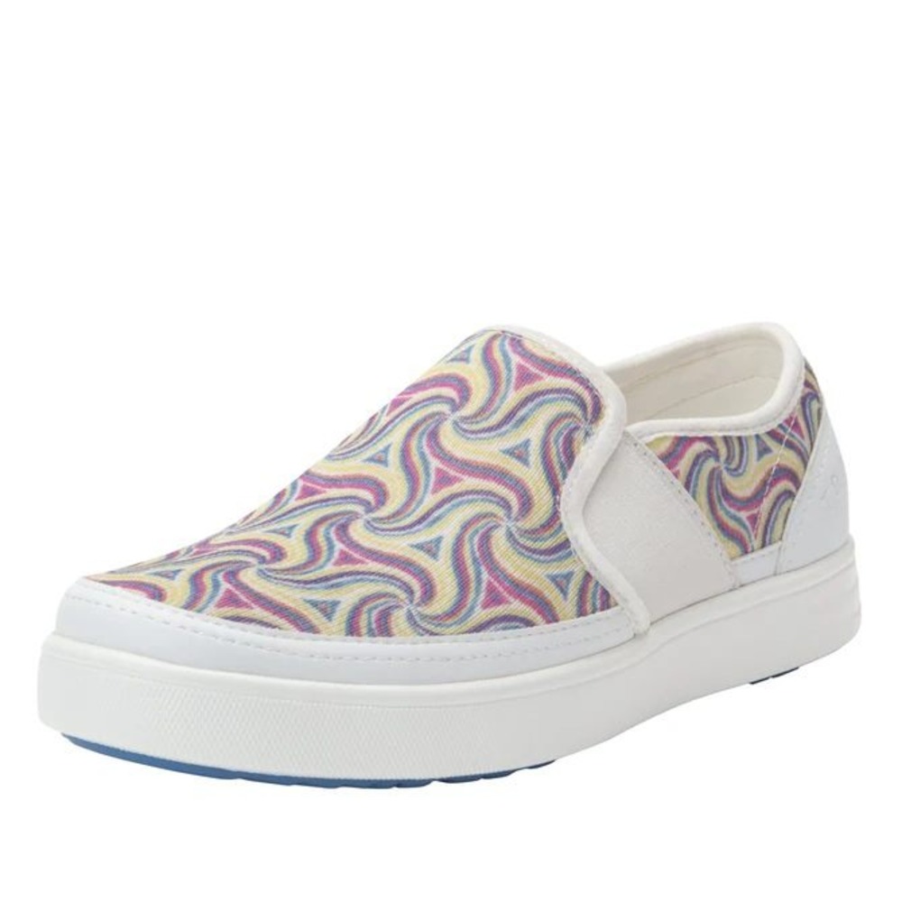 Traq by Alegria Women's Swirl‎ Print Slip-On Platform Sneakers Casual Shoes Sz 8